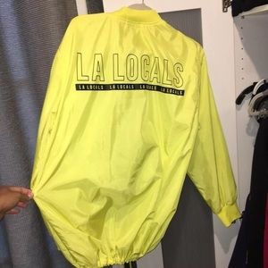 Forget 21 long oversized yellow windbreaker